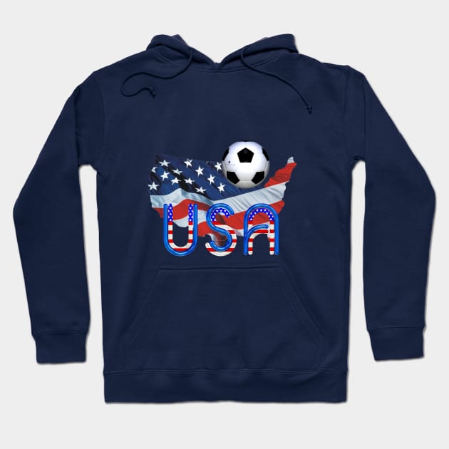 Soccer USA Hoodie by teepossible